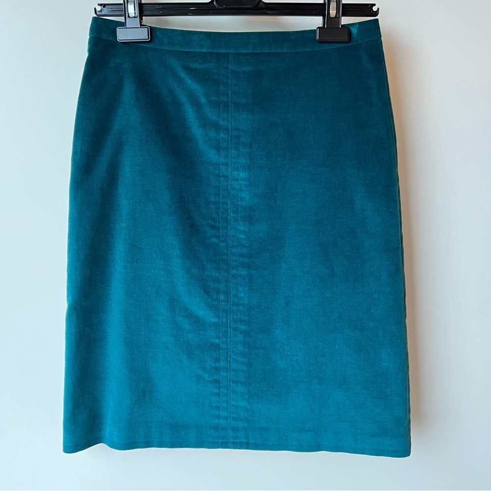 Vintage Phare Velvet Skirt in Dark Teal